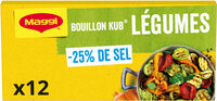 MAGGI Bouillon KUB Légumes Réduit en sel de -25% 120g