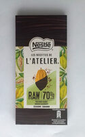Raw chocolate negro de ecuador tostado suave