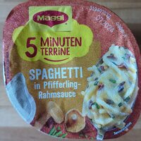 5 Minuten Terrine Spaghetti in Pfifferling-Rahmsauce