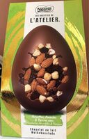 Oeuf de pâques noissettes, amandes et raisins secs