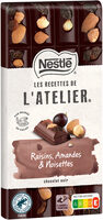 NESTLE L'ATELIER Tablette Chocolat noir raisins - 170g