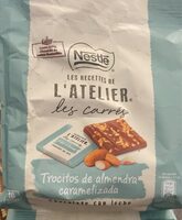 Chocolate con leche con trocitos de almendra caramelizada