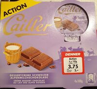 Crème dessert chocolat au lait des Alpes suisses