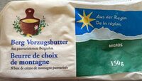 Beurre de choix de montagne