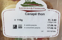 Saveurs & Terroir Canapé thon