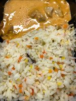 Chicken Satay with vegetable rice