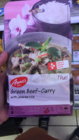 Green Beef-curry with jasmine rice