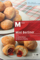 Mini Berliner fourrées à la framboise