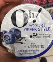 Yogurt Greek Style Myrtille-Vanille