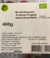 Bio-Erdbeeren Fraises Italien