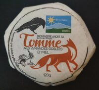 Tomme aux amandes grillées et miel
