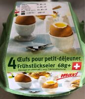 Oeufs pour petit-déjeuer maxi 68 gr plus