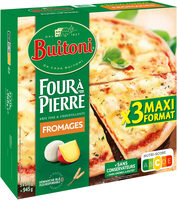 BUITONI FOUR A PIERRE Pizza surgelée Fromages 3x315g