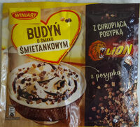 Budyń o smaku śmietankowym z chrupiącą posypką