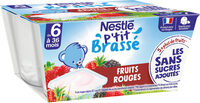 NESTLE P'TIT BRASSE Fruits rouges Sans Sucres Ajoutés 4x90g dès 6 mois