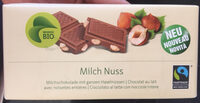 Milch Nuss : Chocolat au lait avec noisettes entières