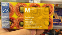 Anchois avec câpres dans l'huile de soja