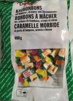 Bonbons à mâcher aux arômes de framboise, orange et citron