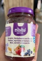 Pommes, myrtilles et bananes bio
