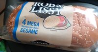 4 mega Hamburgers 🍔  sesame 4x pces.  2x sachets