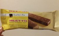 Gaufrettes enrobées de chocolat au lait