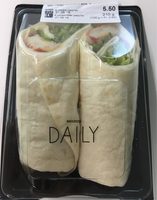 Wrap poulet pané crudités