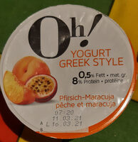 Yogurt greek style pêche et maracuja