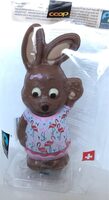 Lapin chocolat au lait suisse avec décors