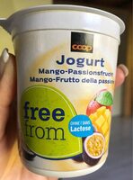 Jogurt mango-fruit de la passion