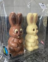 Fairtrade Milk Chocolate & White Chocolate Bunny Pair