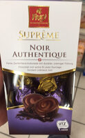 Suprême  Noir authentique  - Chocolat noir extra fin avec fourrage fondent crémeux noir