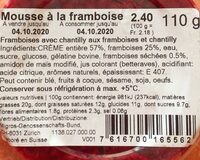 Mousse a la framboise