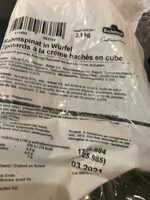 Epinards à la crème hachés en cube