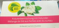 Mélange de thé aux herbes avec du sureau