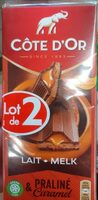 Chocolat praliné et caramel