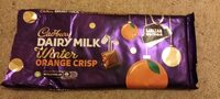 Dairy milk winter orange crisp