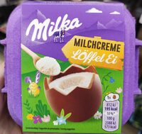 Löffel Ei Milchcrème