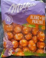 Œufs au chocolat blanc praliné milka