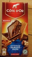 Chocolat au Lait Noisettes Feuilleté praliné