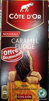 Noir fourré au caramel fudge