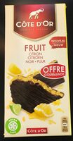 Chocolat noir citron Côte d'Or