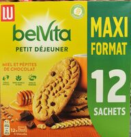 Belvita original  - Biscuits petit déjeuner miel & pépites de chocolat