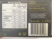Dark chocolate 70% cocoa