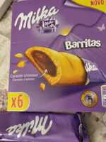 Barritas de galleta rellenas de chocolate