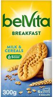 Belvita desayuno galletas de cereales completos y leche