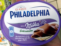 Pâte à tartiner avec Milka goût Noisette (14,5% MG)