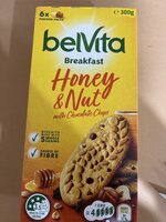 Honey, hazelnuts & dark chocolate chips breakfast biscuits