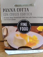 Panna cotta con coulis esotica