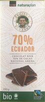 Chocolat noir 70% de cacao nacional arriba