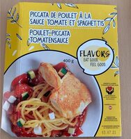 Piccata de poulet à la sauce tomate et spaghettis